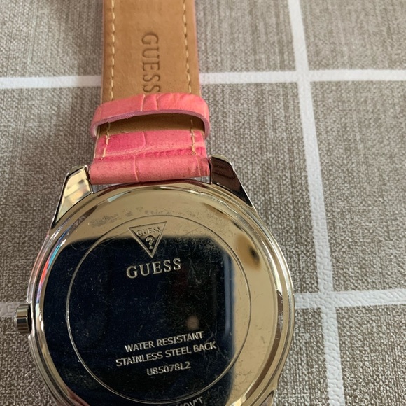 Pink GUESS Watch w/rhinestone face - Picture 3 of 3